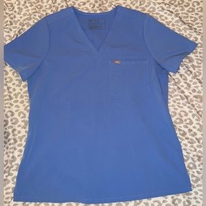 Figs Ceil Blue Catarina Top — Size Large